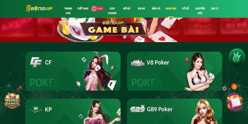 Bongvip - Trải nghiệm địa điểm chơi game bài đổi thưởng